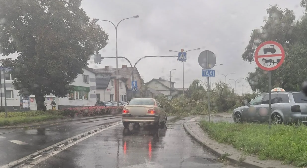 Skutki wichury w Płocku