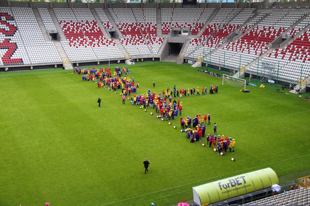 Flash mob na stadionie ŁKS Łódź im. Władysława Króla