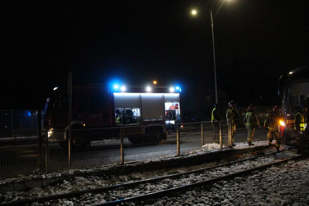 Zderzenie auta z tramwajem w Łodzi