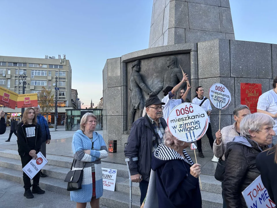 Manifestacja Łódzkiego Stowarzyszenia Lokatorów