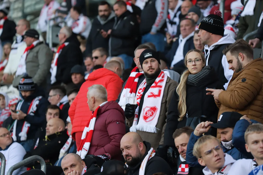 Kibice na meczu ŁKS Łódź i Ruch Chorzów