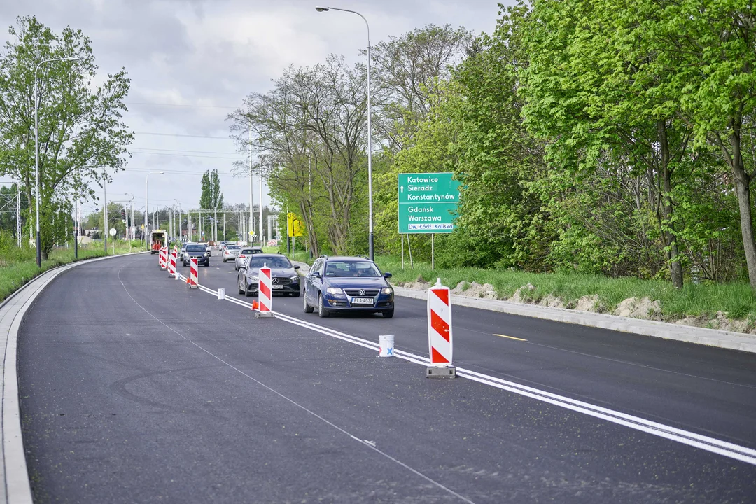 Ulica Maratońska w Łodzi - koniec remontu od Waltera-Janke do dw. Łódź Kaliska