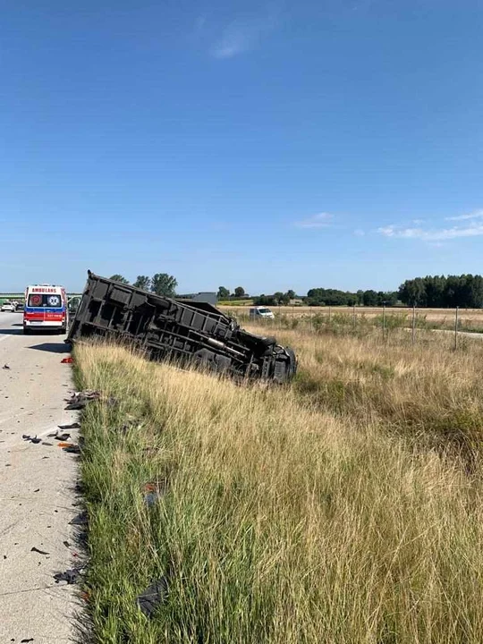 Kolizja na autostradzie A1