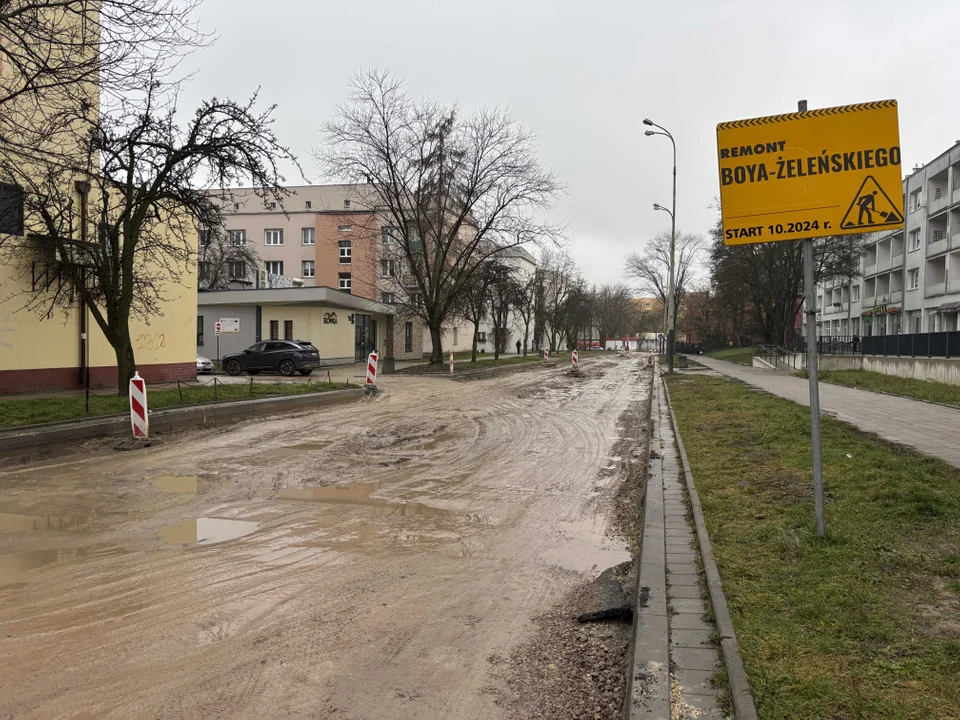 Remont ulicy Boya-Żeleńskiego w Łodzi