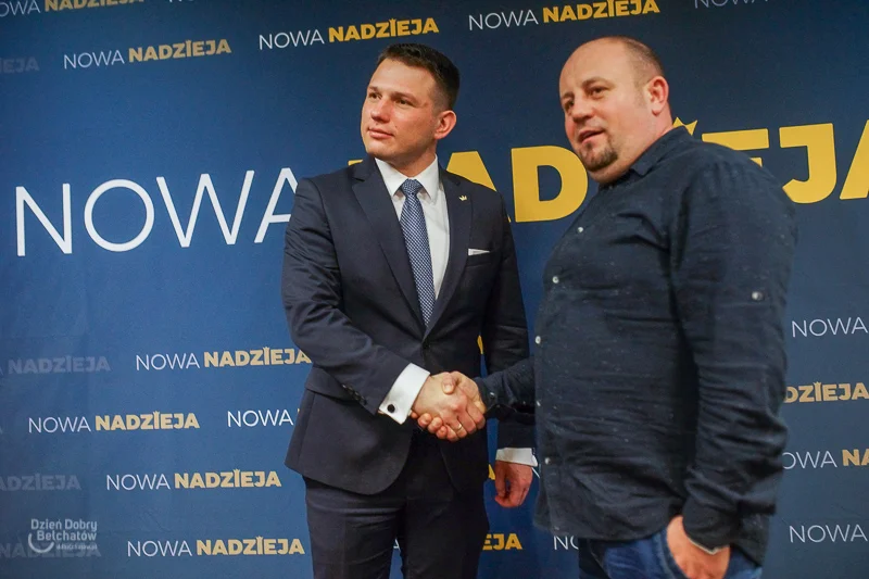 Sławomir Mentzen na spotkaniu w hotelu Wodnik