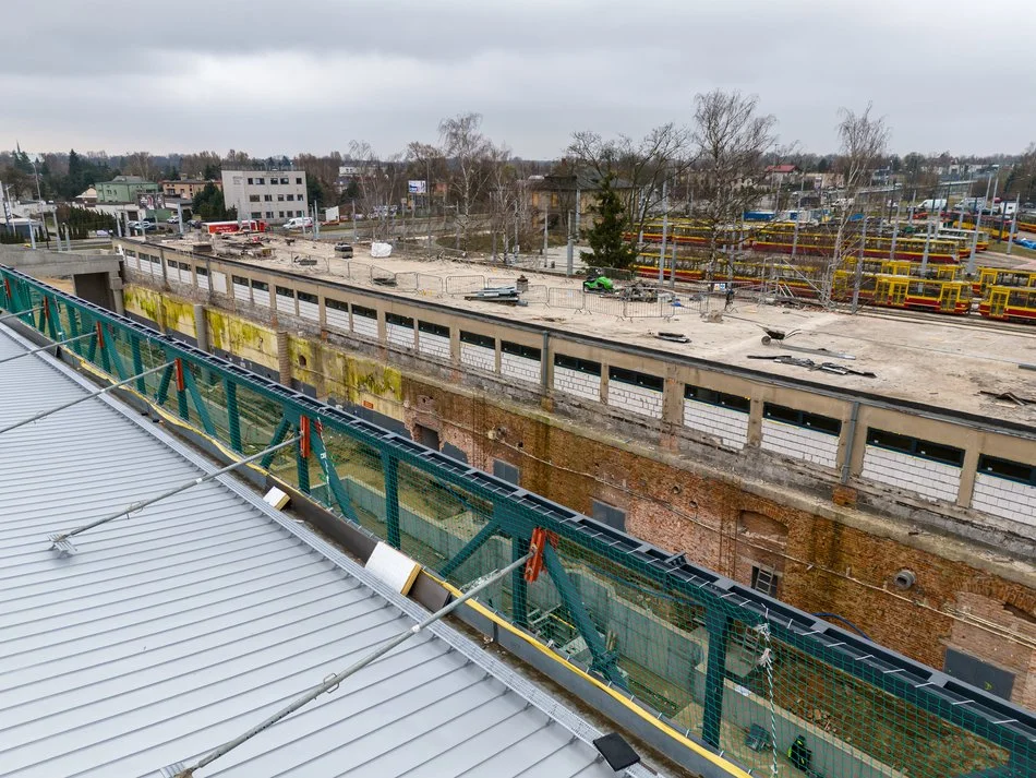 Przebudowa zajezdni tramwajowej Chocianowice - stan na marzec 2024 r.