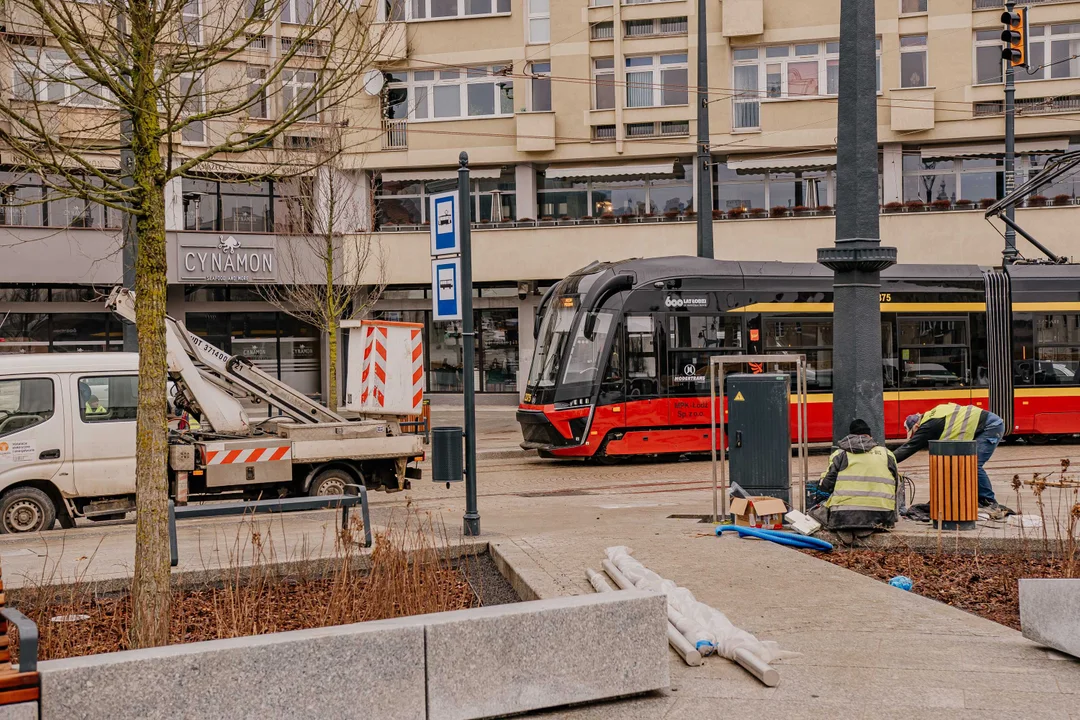 Pierwsze tramwaje na ulicy Legionów w Łodzi