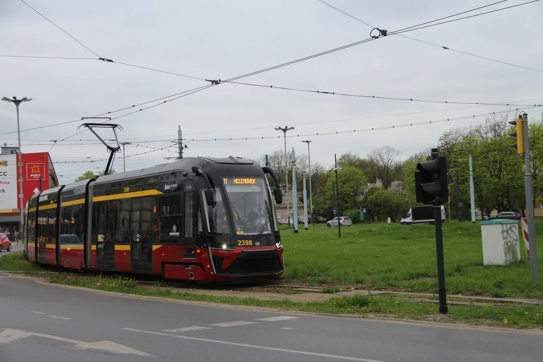 Tramwaje przy Pabianickiej w Łodzi