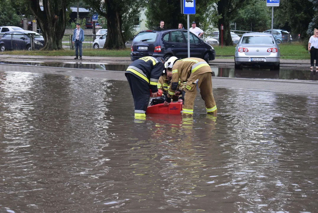 Zalane ulice w Zgierzu