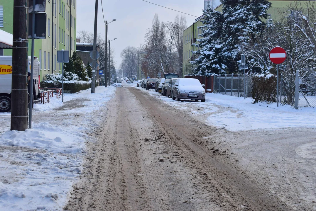 Zima na zgierskiech drogach