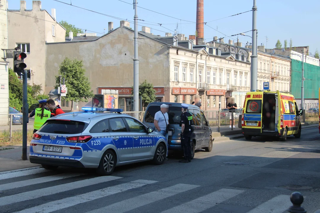 Kolizja samochodu z motocyklem na Zachodniej