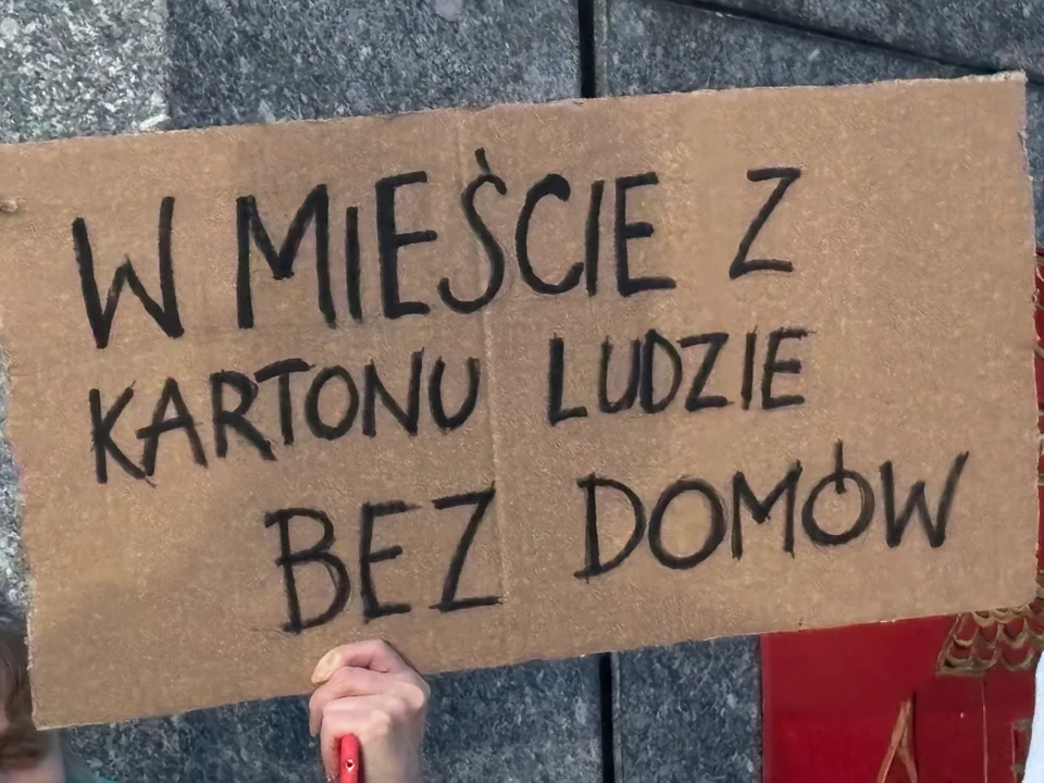 Manifestacja Łódzkiego Stowarzyszenia Lokatorów