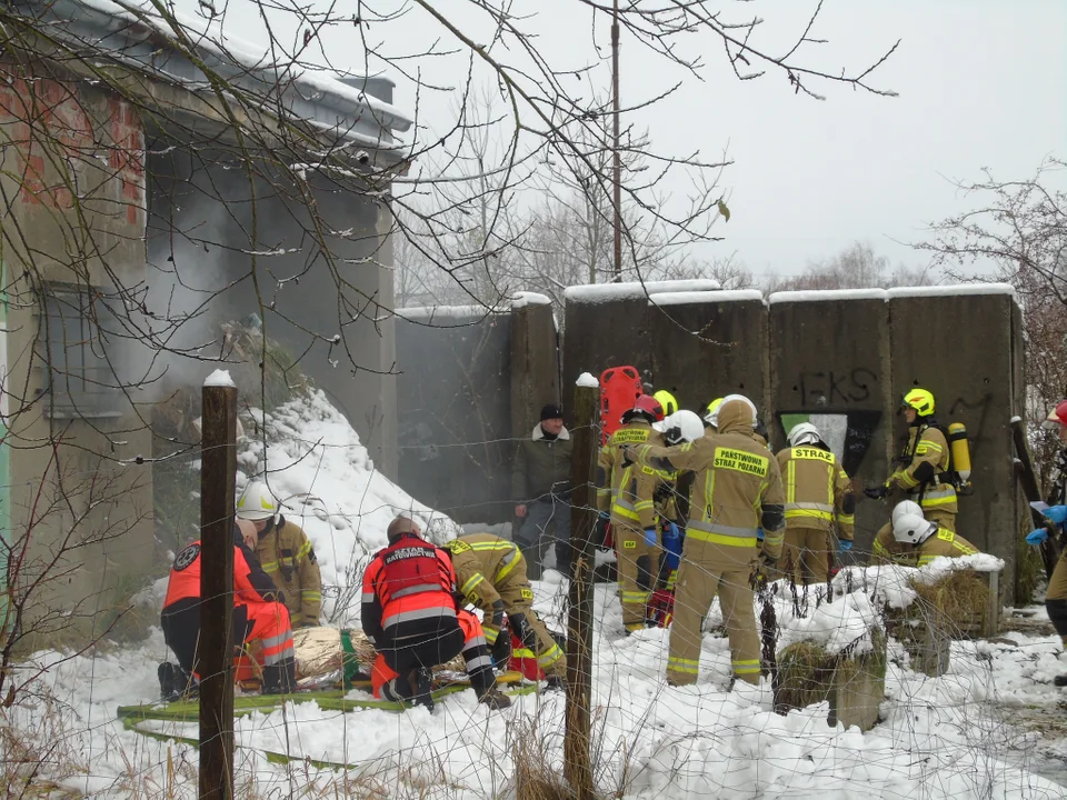 Straż w szpitalu w Bełchatowie