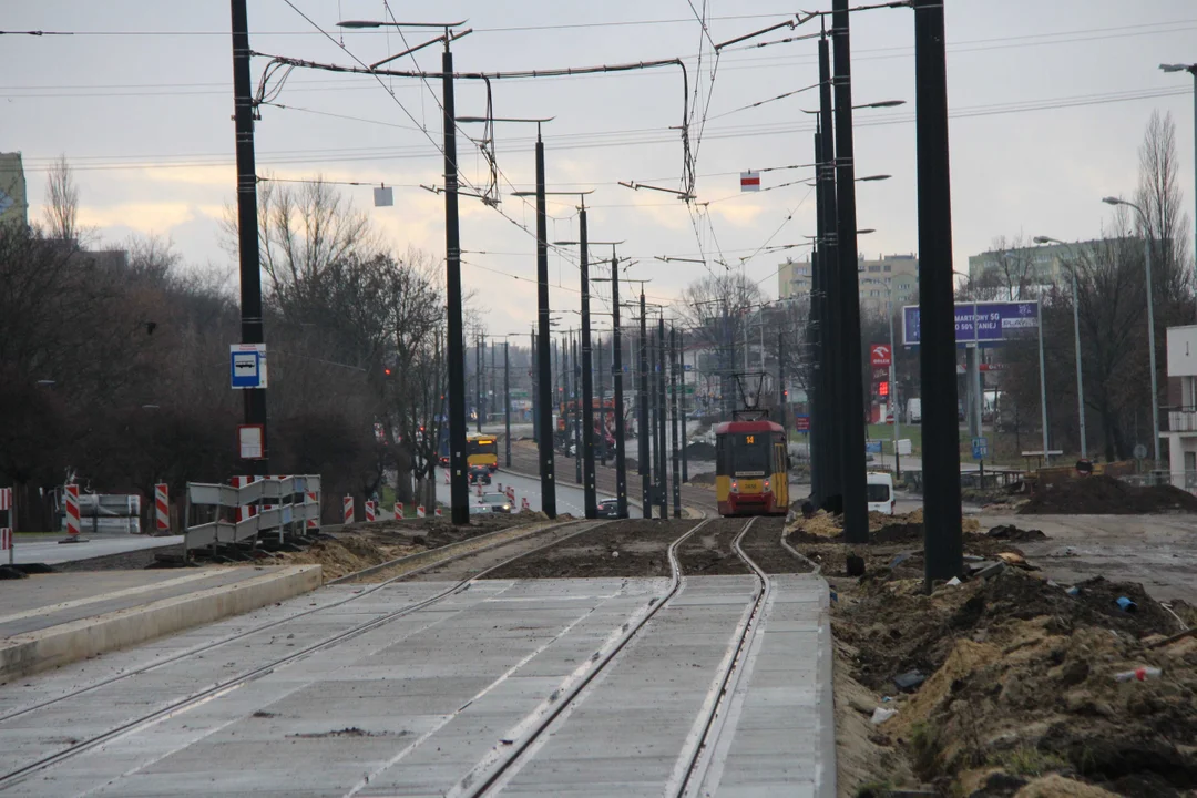 Powrót tramwajów MPK Łódź na remontowany al. Śmigłego-Rydza w Łodzi