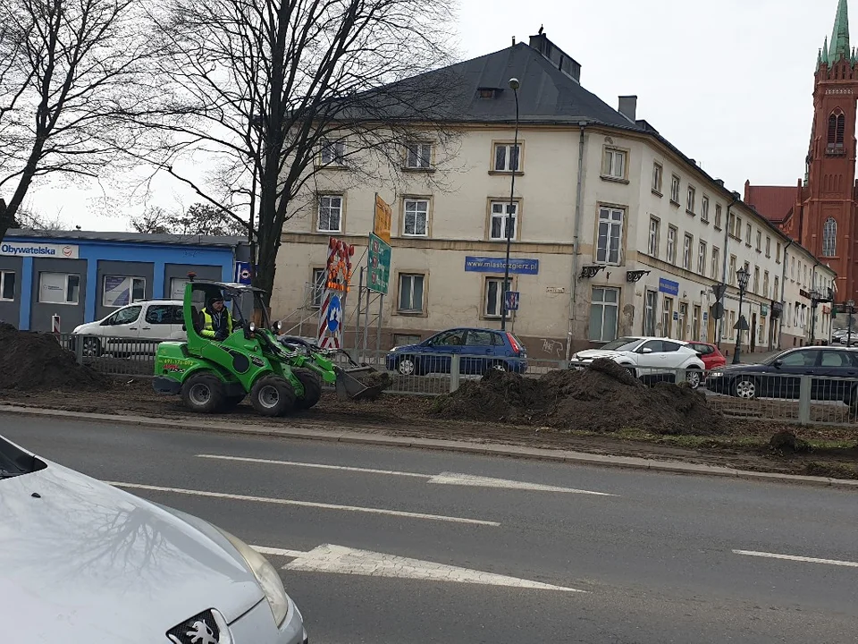 Rozkopana Armii Krajowej. Mają powstać rabatki z kwiatami miododajnymi [zdjęcia]