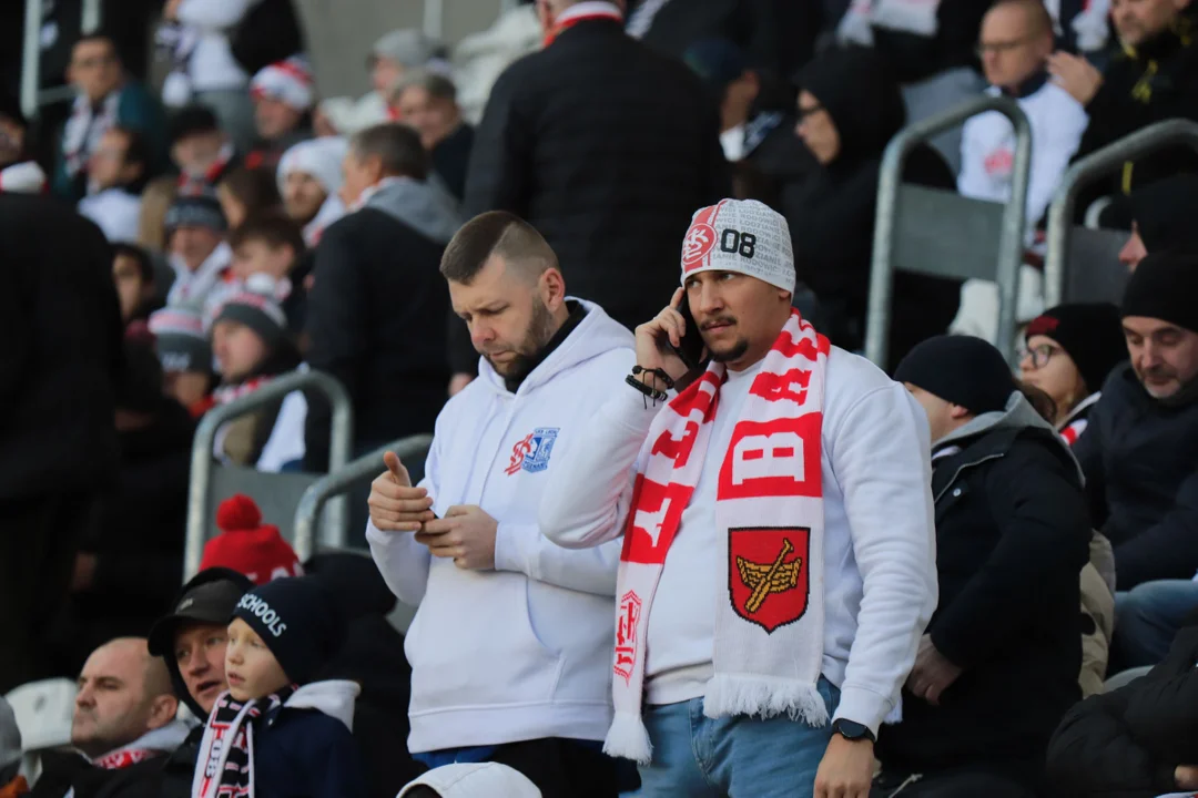 Kibice na meczu ŁKS Łódź i Ruch Chorzów