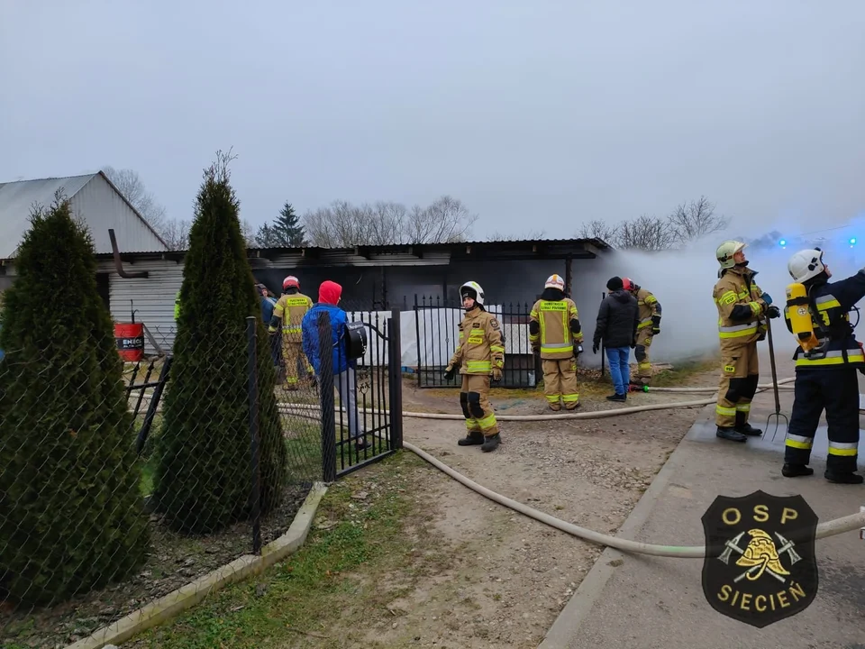 Pożar w powiecie płockim 10.11.2022