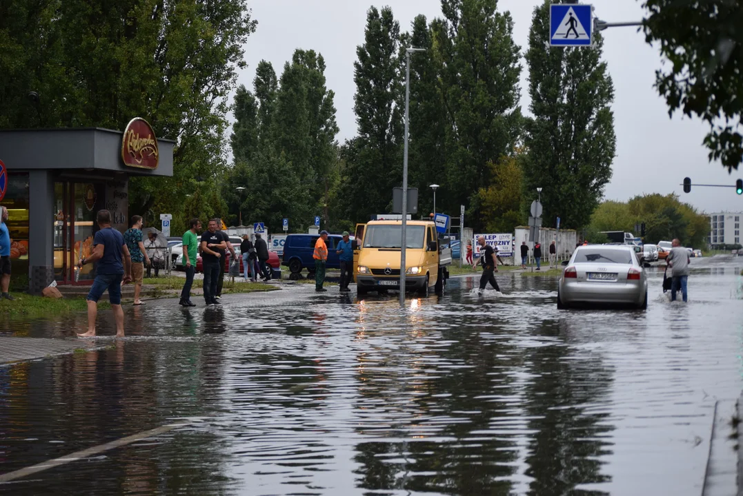 Zalane ulice w Zgierzu