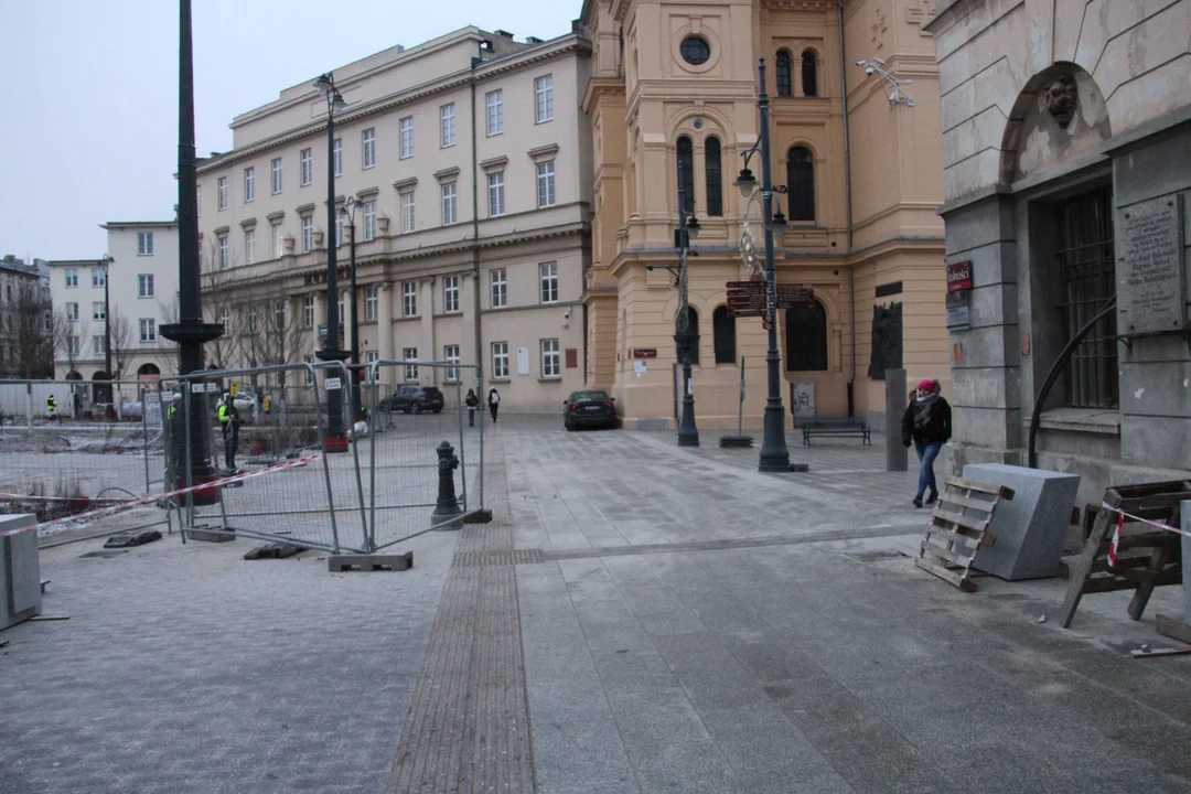 Remontowana ul. Legionów i plac Wolności w Łodzi