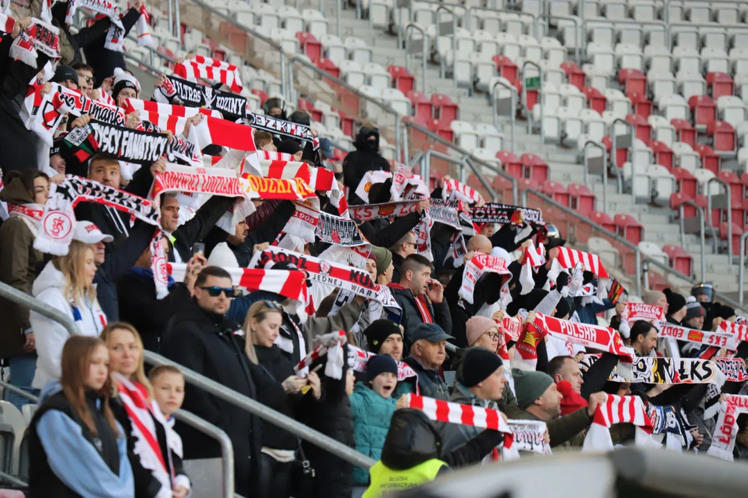 Kibice na meczu ŁKS Łódź i Ruch Chorzów