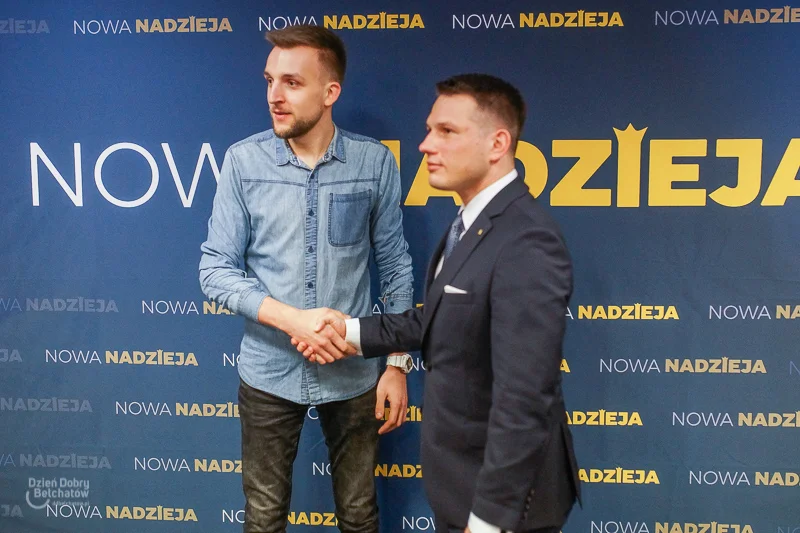 Sławomir Mentzen na spotkaniu w hotelu Wodnik