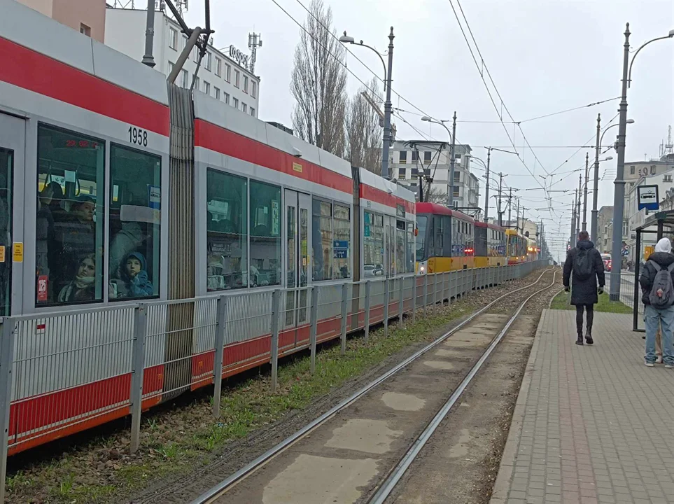 Zatrzymanie tramwajów na ul. Zachodniej