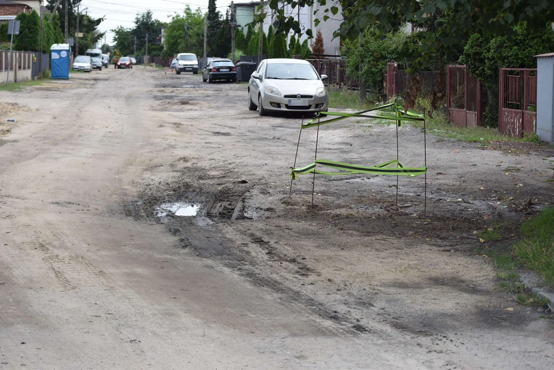 Ulica Żytnia po ulewnych deszczach