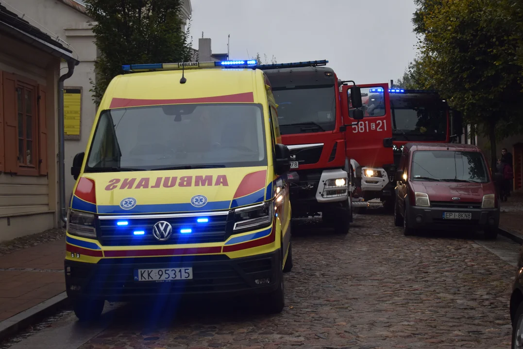 Pożar w centrum Zgierza