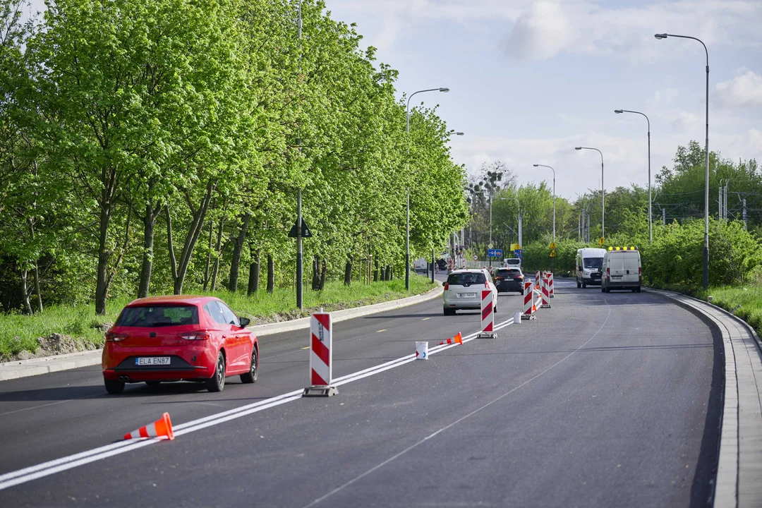 Ulica Maratońska w Łodzi - koniec remontu od Waltera-Janke do dw. Łódź Kaliska