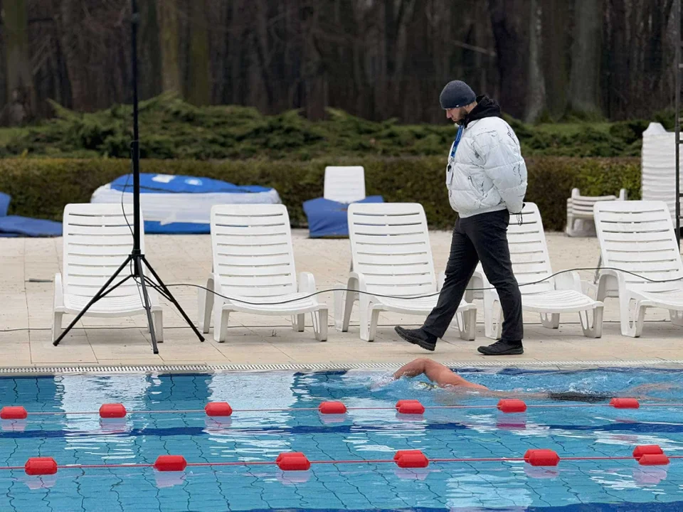 Zimne pływanie w Aquaparku Fala w Łodzi, 14.12.2024 r.