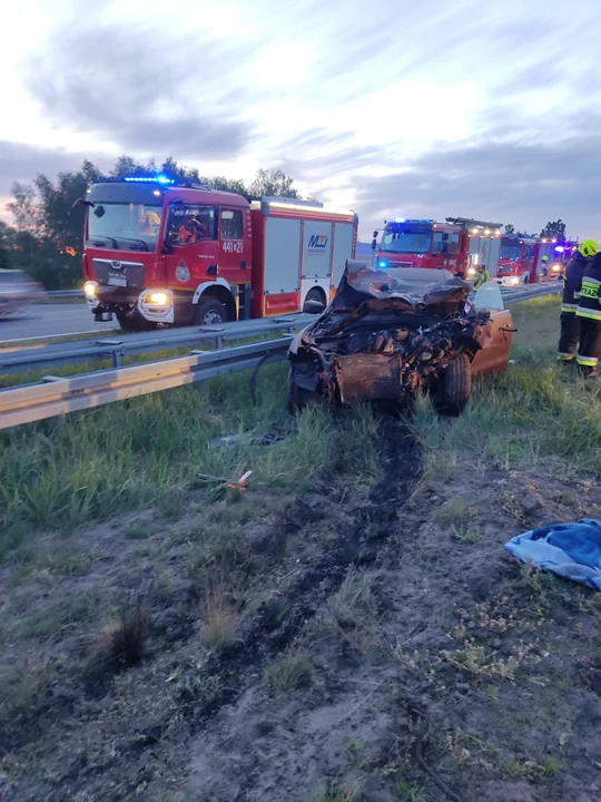 Wypadek śmiertelny na A2 w powiecie łęczyckim