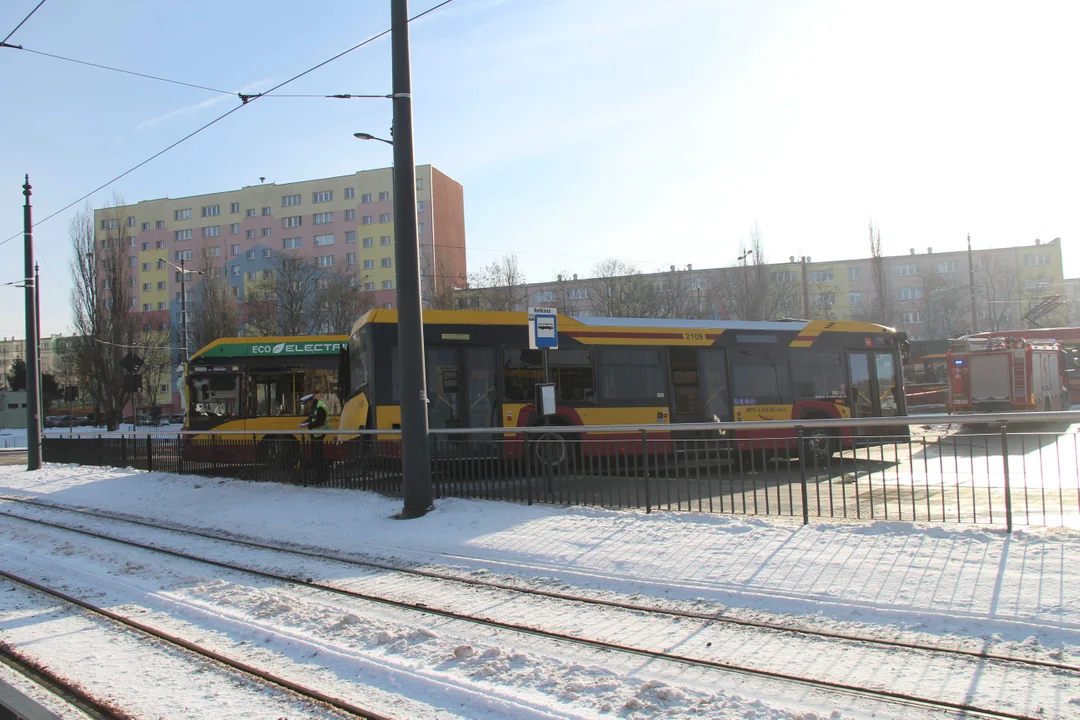 Zderzenie autobusów na Retkini