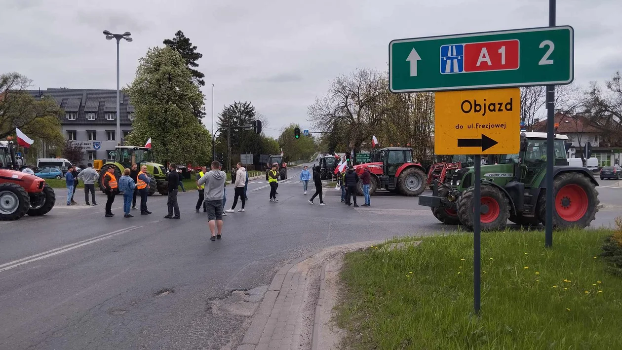 Protest rolników w Nowosolnej - 12.04.2024 r.