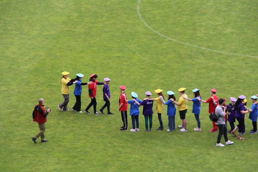 Flash mob na stadionie ŁKS Łódź im. Władysława Króla