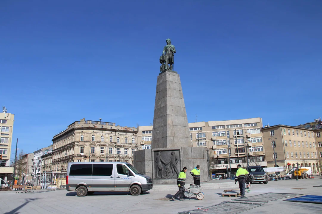 Tak wygląda plac Wolności w Łodzi na kilka dni przed oficjalnym otwarciem