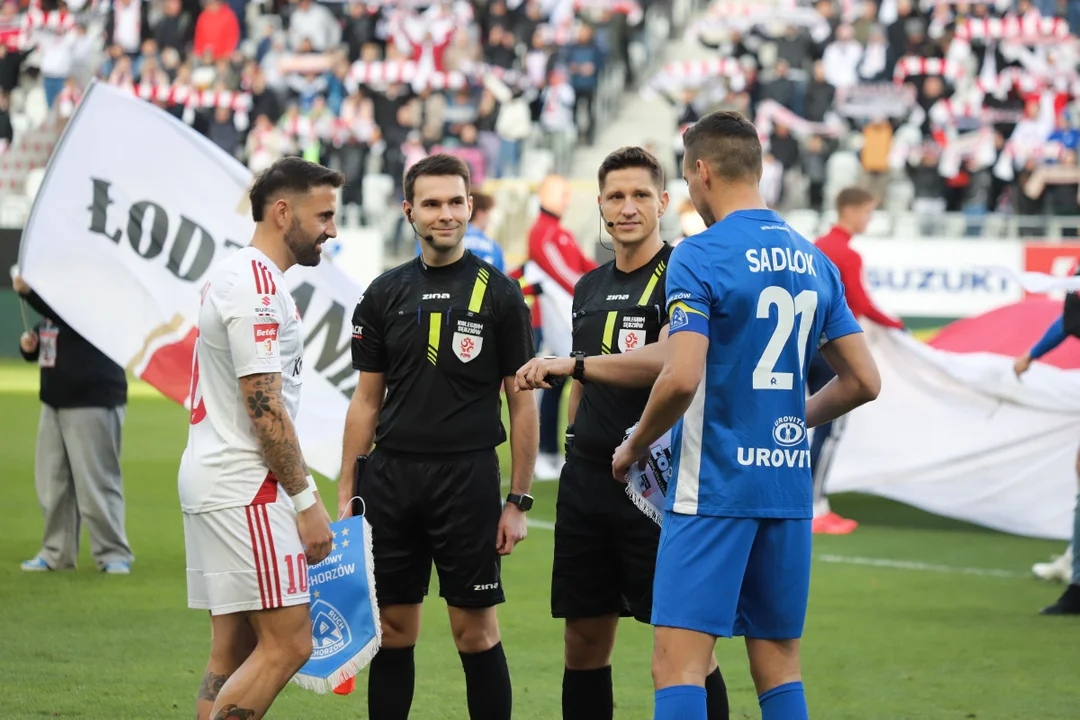 Kibice na meczu ŁKS Łódź i Ruch Chorzów