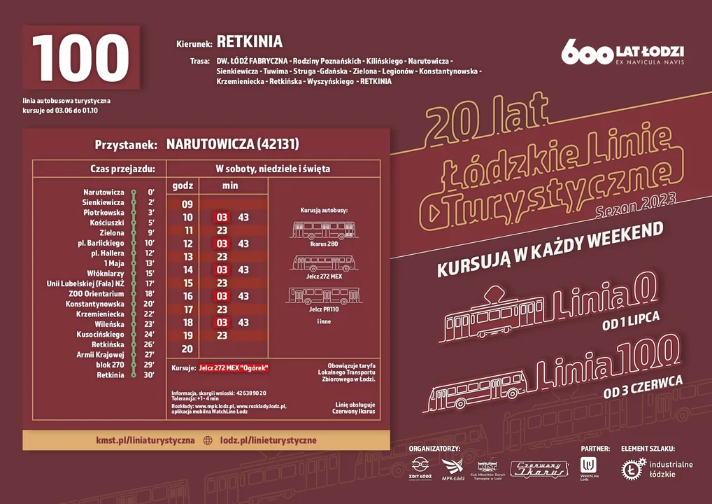 Rozkład jazdy linia 100