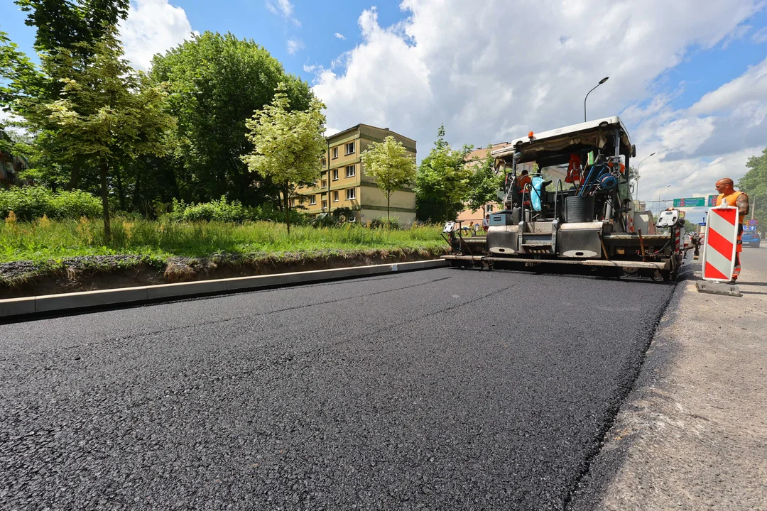 Trwa remont ulicy Lutomierskiej w Łodzi - stan na czerwiec 2024 r.