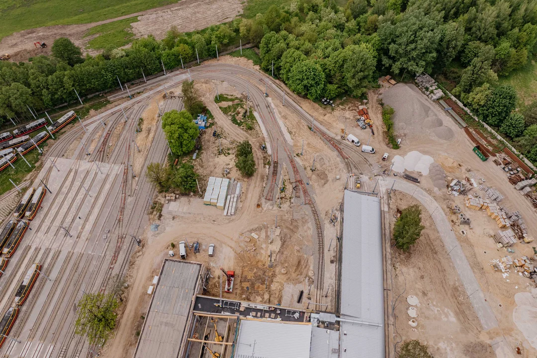 Przebudowa zajezdni tramwajowej Chocianowice - stan na maj 2024 r.