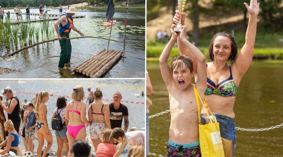 Mieszkańcy bawili się na Patykach. Zawody w pływaniu na „byleczym” i plażowanie na całego [FOTO] - Zdjęcie główne