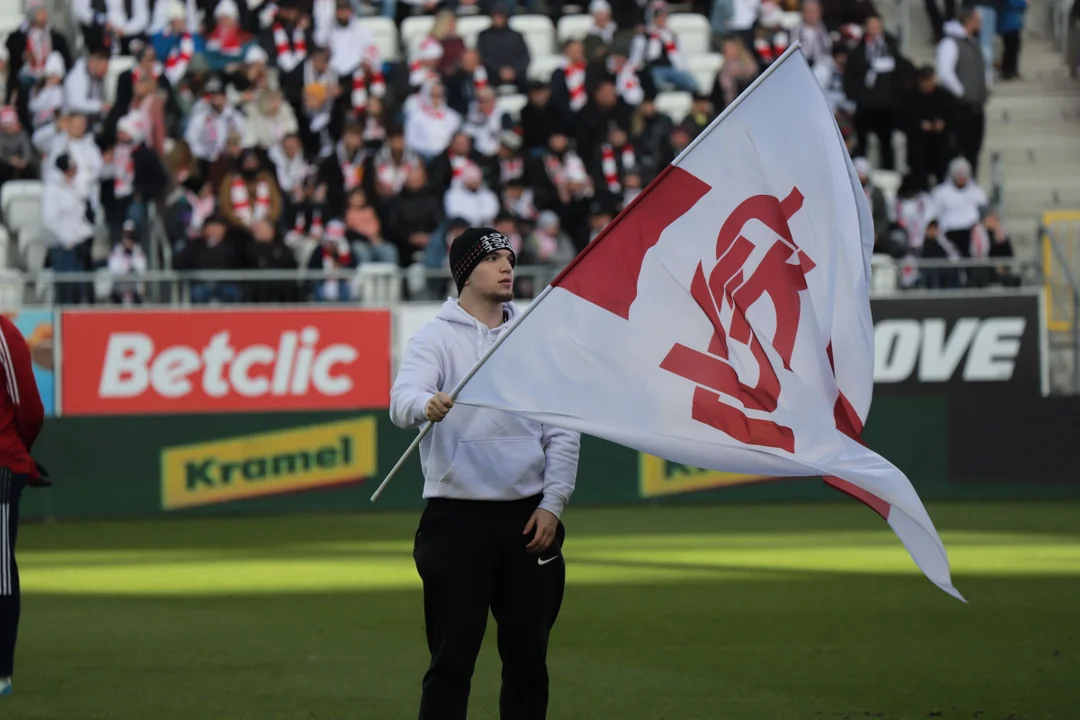 Kibice na meczu ŁKS Łódź i Ruch Chorzów