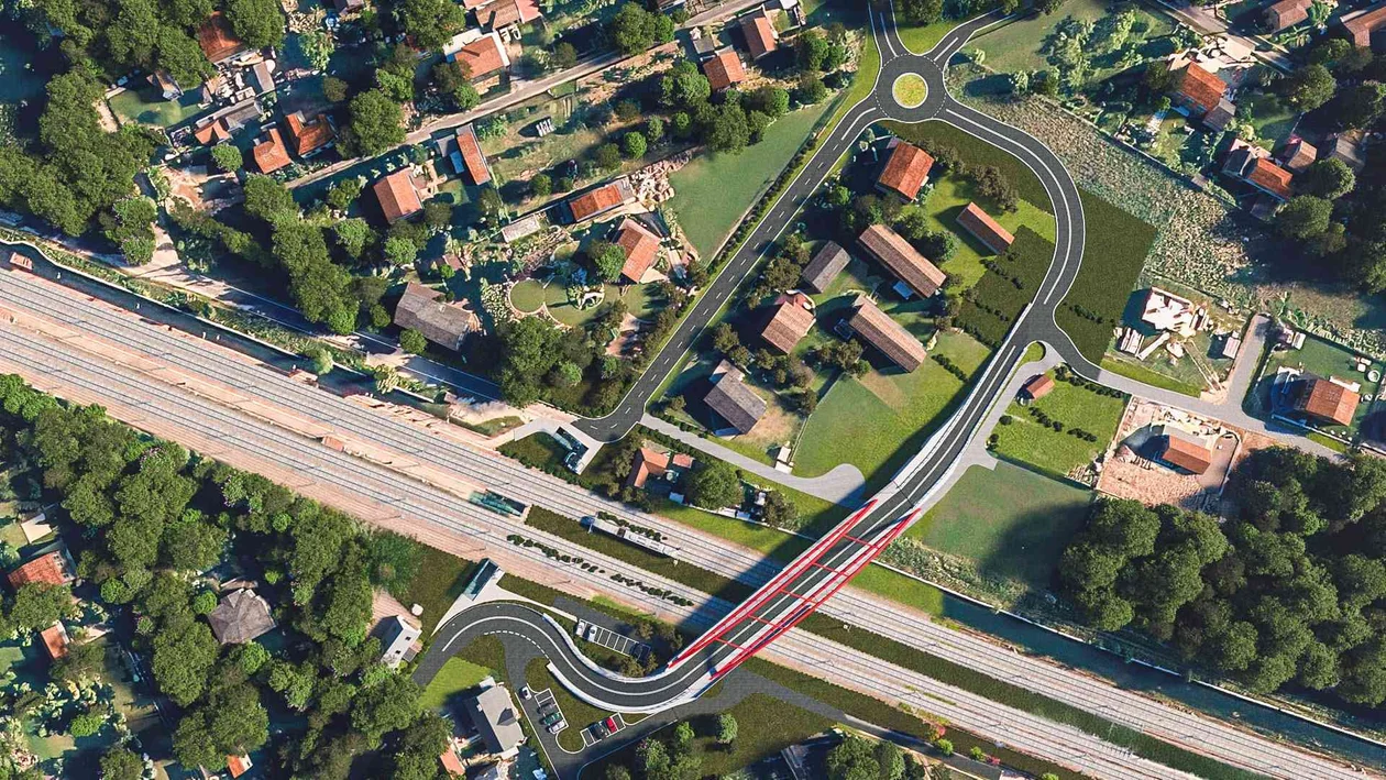 Wizualizacje bezkolizyjnego skrzyżowania w gminie Andrespol