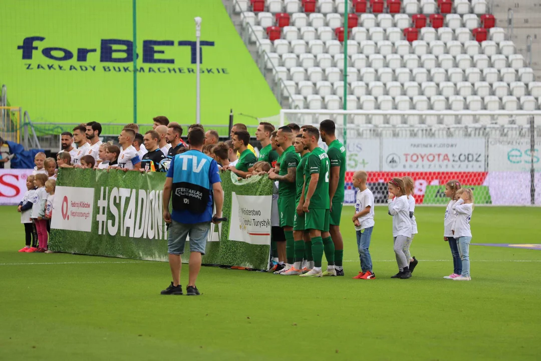 Kibice ŁKS-u Łódź podczas meczu z Wartą Poznań