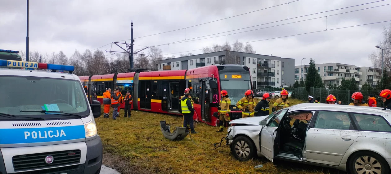 Wypadek na al. Hetmańskiej w Łodzi