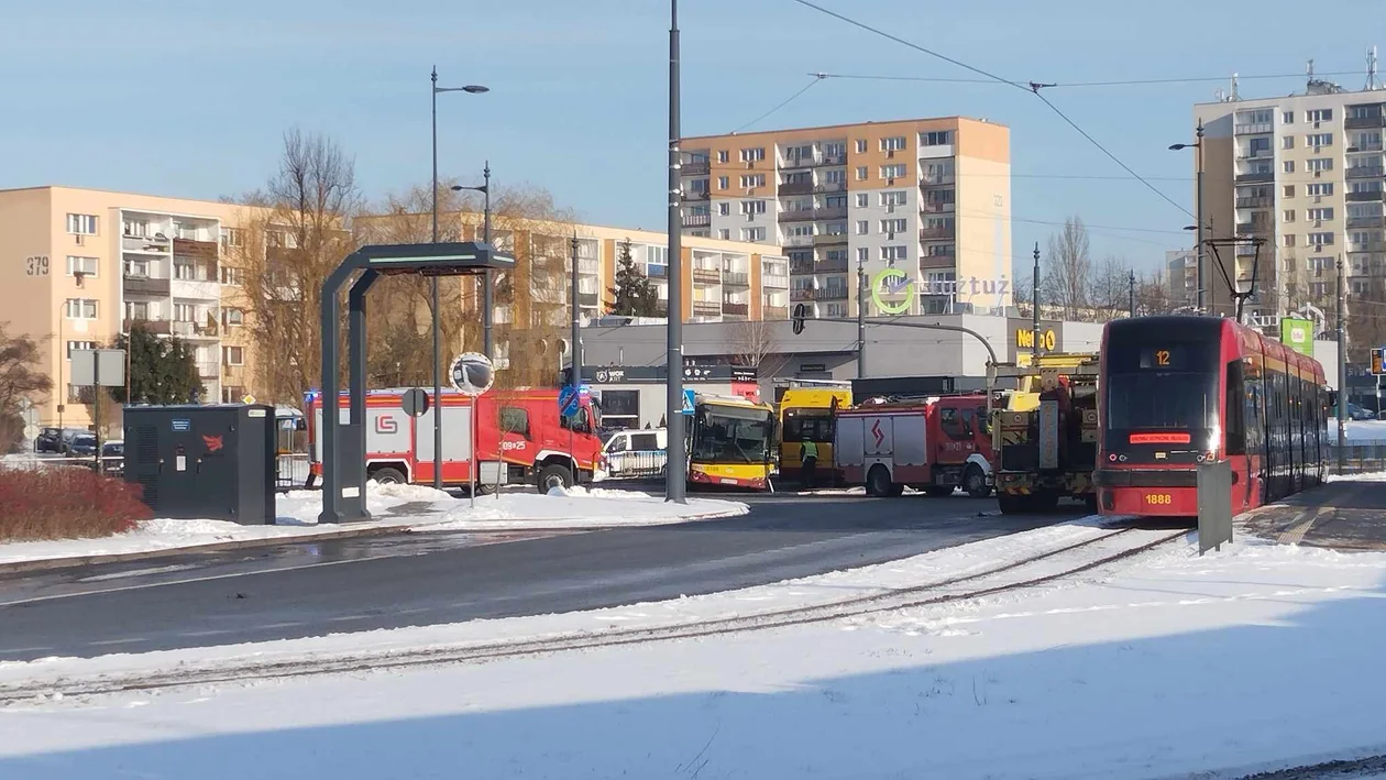 Zderzenie autobusów na Retkini