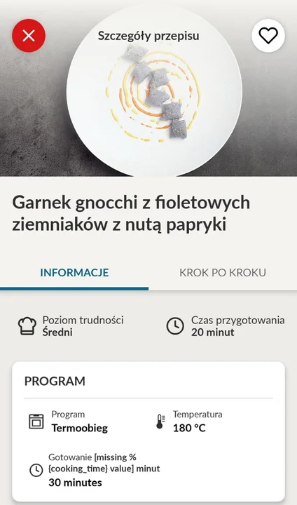 Gnocchi z fioletowych ziemniaków z nutą papryki