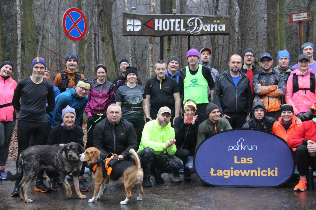 Walentynkowy parkrun w Lesie Łagiewnickim