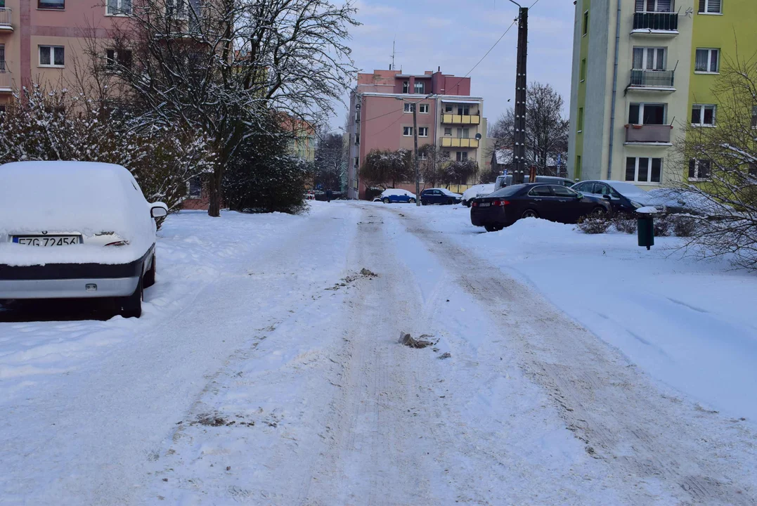 Zima na zgierskiech drogach