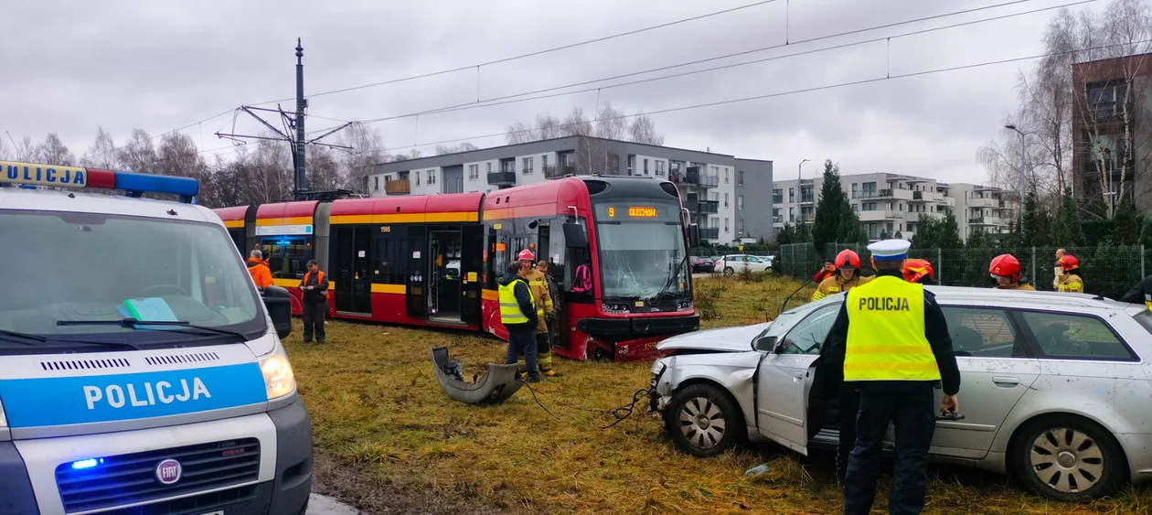 Wypadek na al. Hetmańskiej w Łodzi