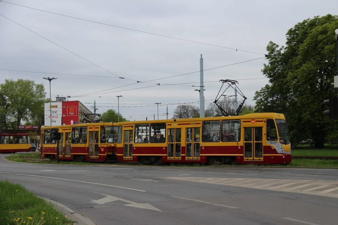 Tramwaje przy Pabianickiej w Łodzi